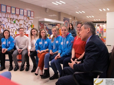 Встреча ректора Академии с волонтерами Универсиады-2019 / Фото Ринас Шириев