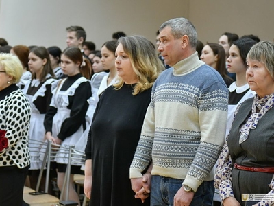 Мероприятие ко Дню защитника Отечества в гимназии №139 / Фото: Павел Железняк