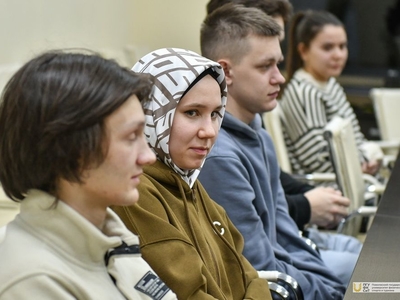 Встреча ректора со студентами, обучающимися по интегрированной программе / Фото: Павел Железняк