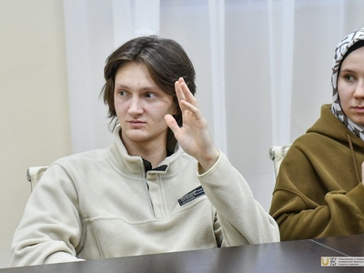 Встреча ректора со студентами, обучающимися по интегрированной программе / Фото: Павел Железняк