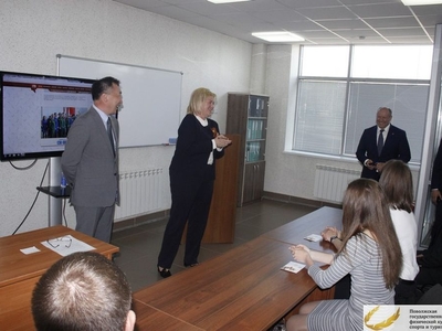Визит в Поволжскую академию физкультуры, спорта и туризма заместителя министра спорта РФ Марины Томиловой / Фото Сергей Козин 