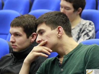 Встреча студентов Поволжской академии с начальником отдела по молодежной политике, спорту и туризму Рыбно-Слободского района Алмазом Мухаметшиным/Фото Сергей Козин