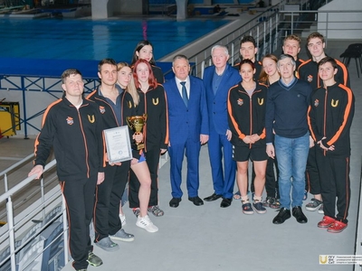 Встреча ректора с командой университета по плаванию. Награждение Спартакиады вузов РТ / Фото: Павел Железняк