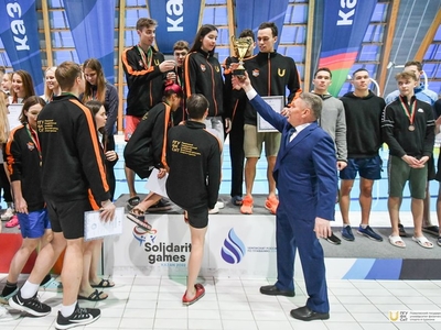 Встреча ректора с командой университета по плаванию. Награждение Спартакиады вузов РТ / Фото: Павел Железняк