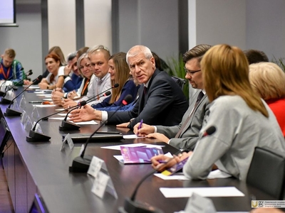 I Всероссийский форум ШСК: встреча С. Кравцова и О. Матыцина с учителями физической культуры / Фото: Павел Железняк