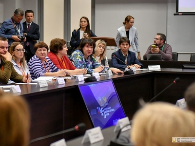 I Всероссийский форум ШСК: встреча С. Кравцова и О. Матыцина с учителями физической культуры / Фото: Павел Железняк