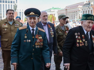 Торжественная встреча ветеранов Великой Отечественной войны и ветеранов боевых действий / Фото: Егор Данилов