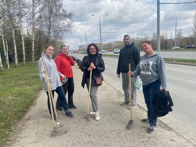 Субботник с участием ректора университета / Фото: Павел Железняк