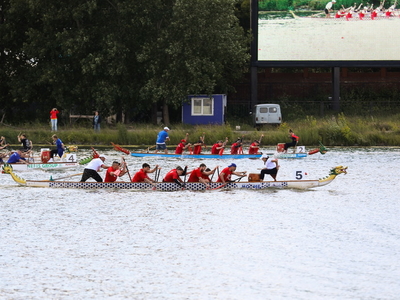 Заезд на лодках «Дракон» в рамках Кубка РТ по гребле на байдарках и каноэ