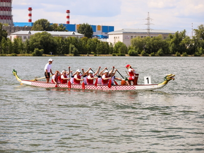 Заезд на лодках «Дракон» в рамках Кубка РТ по гребле на байдарках и каноэ