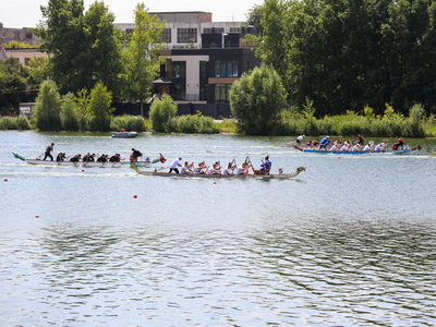 Заезд на лодках «Дракон» в рамках Кубка РТ по гребле на байдарках и каноэ