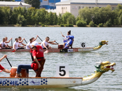 Заезд на лодках «Дракон» в рамках Кубка РТ по гребле на байдарках и каноэ
