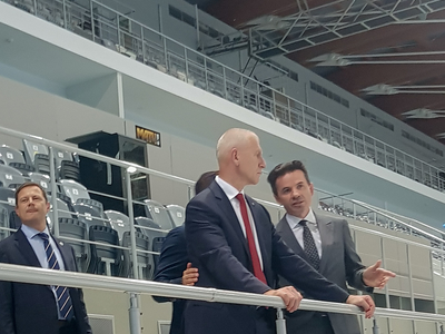 Министр спорта России Олег Матыцин во Дворце водных видов спорта