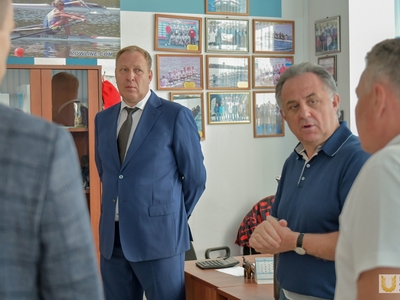 Виталий Мутко в Центре гребных видов спорта / Фото: Павел Железняк