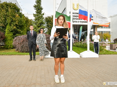 Поднятие флагов. 25.09.2023г. / Фото: Павел Железняк