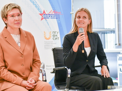 Встреча с олимпийской чемпионкой 2020 года Мариной Голядкиной / Фото: Павел Железняк