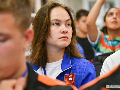 Встреча с олимпийской чемпионкой 2020 года Мариной Голядкиной / Фото: Павел Железняк