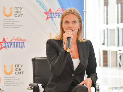 Встреча с олимпийской чемпионкой 2020 года Мариной Голядкиной / Фото: Павел Железняк