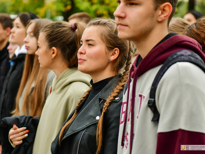 Поднятие флагов. 02.10.2023г. / Фото: Павел Железняк