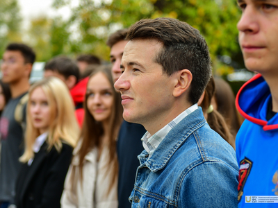 Поднятие флагов. 02.10.2023г. / Фото: Павел Железняк