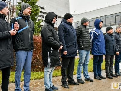 Поднятие флагов. Институт спорта. 13.11.2023г. / Павел Железняк