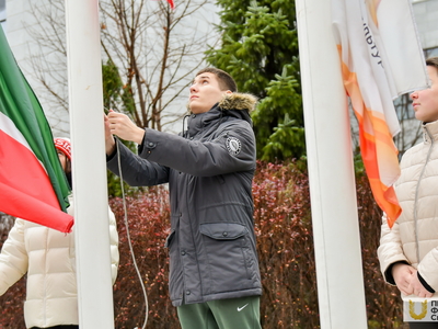 Поднятие флагов. Институт спорта. 13.11.2023г. / Павел Железняк