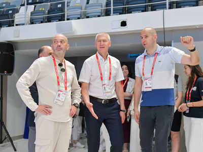BRICS-2024 Games: Oleg Matytsin at the synchronised swimming competition / Pavel Zheleznyak
