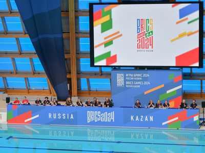 BRICS-2024 Games: Oleg Matytsin at the synchronised swimming competition / Pavel Zheleznyak