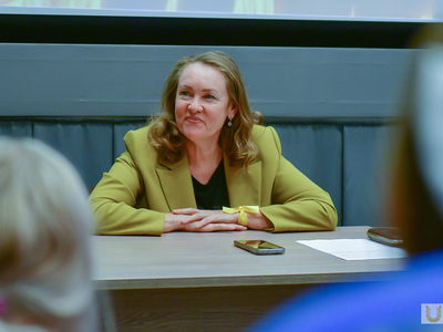 Встреча ректора университета со студентами колледжа, приуроченная к Дню СПО / Диана Алексеева, Павел Железняк