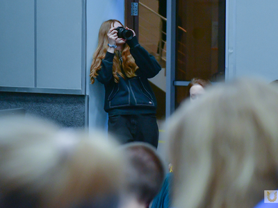 Встреча ректора университета со студентами колледжа, приуроченная к Дню СПО / Диана Алексеева, Павел Железняк