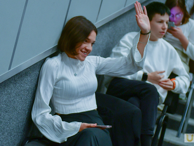 Встреча ректора университета со студентами колледжа, приуроченная к Дню СПО / Диана Алексеева, Павел Железняк