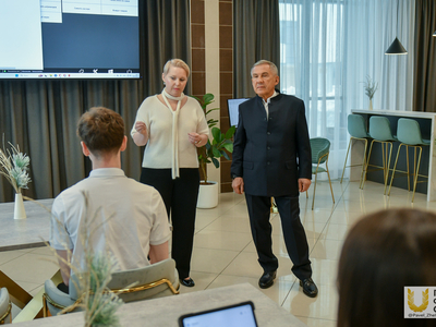 Раис Республики Татарстан Рустам Минниханов в Учебном ресторане Поволжского университета / Павел Железняк