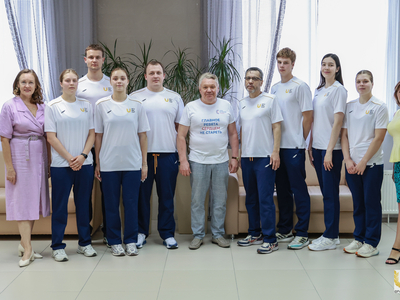 Swimmers meet with the rector before leaving for the 10th All-Russian Universiade / Pavel Zheleznyak