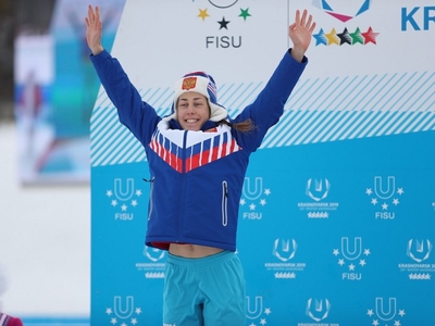 "Академик" Христина Мацокина - чемпионка Универсиады-2019 в командном лыжном спринте 