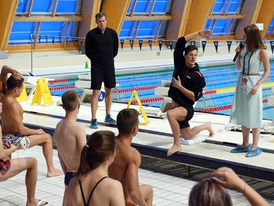 The Academy hosts the swimming world Cup stage: Quartet of participants, master class of Mitchell Larkin for 70 students