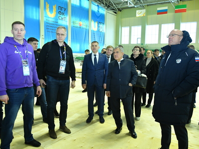Dmitry Chernyshenko and Rustam Minnikhanov assessed the Tennis Academy’s readiness to host competitions as part of the “Games of the Future” tournament
