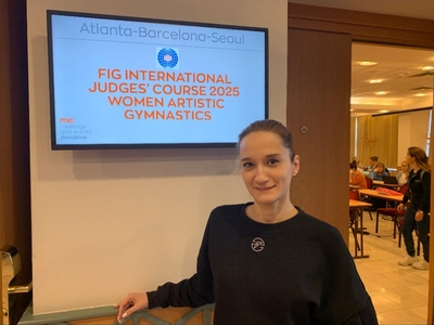 Lyubov Botova attended international courses for gymnastics judges 